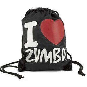I Love Zumba Drawstring Bag Backpack NWT